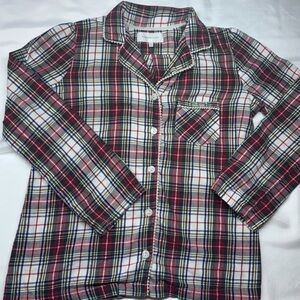 Victoria’s Secret Christmas Plaid Pajama Top • Red Green • Women’s Medium • 2010